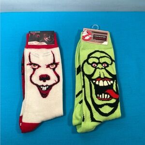 Ghostbusters and Clown Themed Socks Set